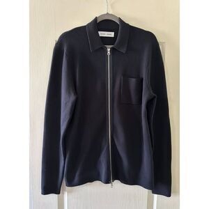 Samsoe Guna x Zip Core Knitwear Cardigan Navy/ Sky Captain Large